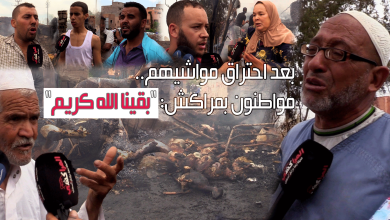 صورة فيديو: بعد احتراق مواشيهم.. مواطنون بمراكش يصرخون “بقينا الله كريم”
